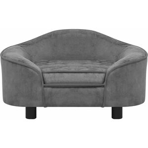 vidaXL Dog Sofa Plush Grey 67x47x36 cm - Dog Sofa vidaXL Dog Sofa Plush Grey 67x47x36 cm - Dog Sofa