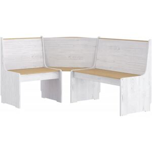 vidaXL Angolo di panca REINE 151 cm Marrone miele e bianco - Angolo di panca vidaXL Angolo di panca REINE 151 cm Marrone miele e bianco - Angolo di panca
