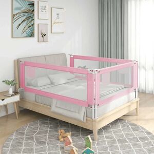 vidaXL Toddler Safety Bed Rail Pink 200x25 cm Fabric - Bed Rail vidaXL Toddler Safety Bed Rail Pink 200x25 cm Fabric - Bed Rail