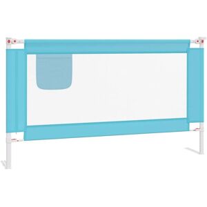 vidaXL Sikkerhedsbarriere til børneseng blå 140x25 cm stof - Baby sengbeskyttelse vidaXL Sikkerhedsbarriere til børneseng blå 140x25 cm stof - Baby sengbeskyttelse
