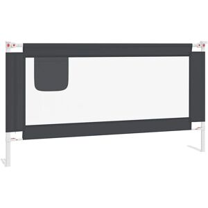 vidaXL Børnesikkerhedsbarrier mørkegrå 160x25 cm Stoff vidaXL Børnesikkerhedsbarrier mørkegrå 160x25 cm Stoff