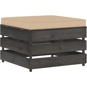 VidaXL Gartensofa - Grau - Holzmodulares Lounge-Set VidaXL Gartensofa - Grau - Holzmodulares Lounge-Set