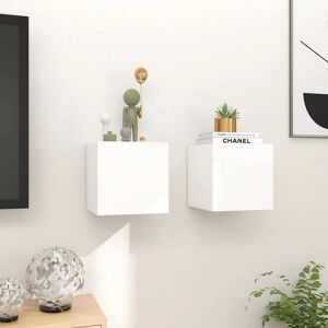 vidaXL Wall Mounted TV Cabinets White - Living Room Storage vidaXL Wall Mounted TV Cabinets White - Living Room Storage
