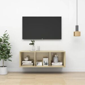 vidaXL Wall-mounted TV Cabinet Sonoma Oak 37x37x107 cm Engineered Wood - TV Cabinet vidaXL Wall-mounted TV Cabinet Sonoma Oak 37x37x107 cm Engineered Wood - TV Cabinet
