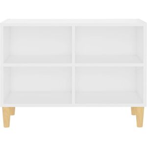 vidaXL 805923 White Wooden Leg TV Cabinet - TV cabinet vidaXL 805923 White Wooden Leg TV Cabinet - TV cabinet