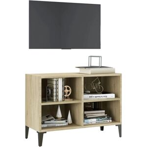 vidaXL Sonoma Oak TV Cabinet - Industrial Style, 4 Compartments vidaXL Sonoma Oak TV Cabinet - Industrial Style, 4 Compartments