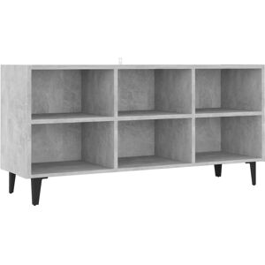 VIDAXL Metal TV Stand with 4 Legs - Industrial Style Storage VIDAXL Metal TV Stand with 4 Legs - Industrial Style Storage
