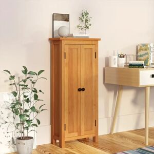 vidaXL Solid Oak Wood Storage Cabinet - Storage Cabinet vidaXL Solid Oak Wood Storage Cabinet - Storage Cabinet