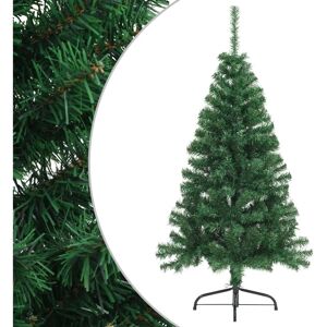 vidaXL Artificial Half Christmas Tree with Stand Green PVC - Christmas Tree vidaXL Artificial Half Christmas Tree with Stand Green PVC - Christmas Tree