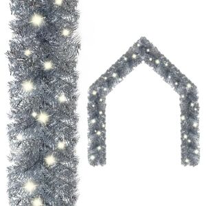 vidaXL Christmas Garland with LED Lights 20 m Silver - Christmas Garland vidaXL Christmas Garland with LED Lights 20 m Silver - Christmas Garland
