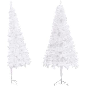 vidaXL White Corner Artificial Christmas Tree - 240 cm - Christmas Tree vidaXL White Corner Artificial Christmas Tree - 240 cm - Christmas Tree