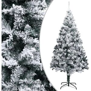 vidaXL Artificial Christmas Tree with Flocked Snow Green - Christmas Tree vidaXL Artificial Christmas Tree with Flocked Snow Green - Christmas Tree