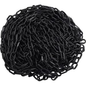 vidaXL Warning Chain Black 30 m Ø8 mm Plastic Security Chain Barrier Link vidaXL Warning Chain Black 30 m Ø8 mm Plastic Security Chain Barrier Link