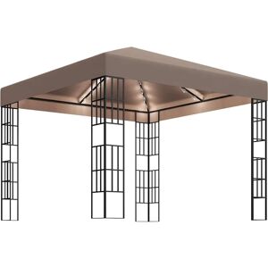 vidaXL 3x3 m Pavillon mit LED-Lichterkette - Gartenpavillon Sonnenschutz vidaXL 3x3 m Pavillon mit LED-Lichterkette - Gartenpavillon Sonnenschutz