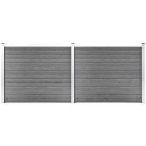 VIDAXL Nova - Fence Panel Set - Gray VIDAXL Nova - Fence Panel Set - Gray