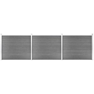 vidaXL Nova WPC Fence Panel Set Gray vidaXL Nova WPC Fence Panel Set Gray