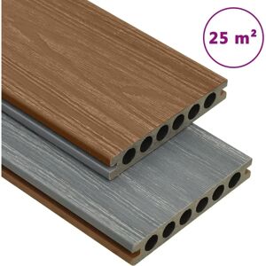 vidaXL WPC Terrassendielen Bruin Grijs 25m² - Compleet set vidaXL WPC Terrassendielen Bruin Grijs 25m² - Compleet set