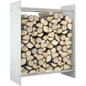 vidaXL Firewood Rack White 80x35x100 cm Tempered Glass Firewood Storage - Firewood Rack vidaXL Firewood Rack White 80x35x100 cm Tempered Glass Firewood Storage - Firewood Rack