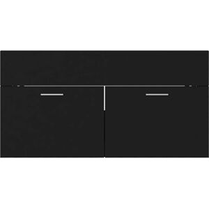 VidaXL Bathroom Furniture Set - Modern Design, Black, 90cm VidaXL Bathroom Furniture Set - Modern Design, Black, 90cm