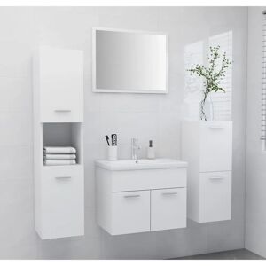 vidaXL Bathroom Furniture Set White - Wall Cabinet & Sink Cabinet vidaXL Bathroom Furniture Set White - Wall Cabinet & Sink Cabinet