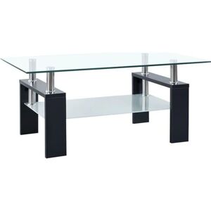 vidaXL Schwarzer Transparenter Vitrinentisch - Wohnzimmermöbel vidaXL Schwarzer Transparenter Vitrinentisch - Wohnzimmermöbel