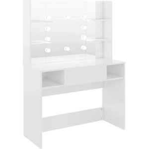 vidaXL 331539 Set de toaletă MDF alb cu LED vidaXL 331539 Set de toaletă MDF alb cu LED