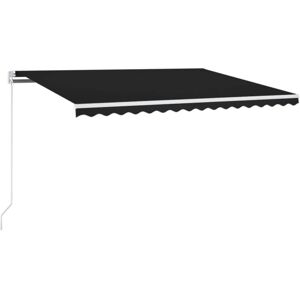 vidaXL Manuaalinen vetokäyttöinen markiisi LED-llä - 400x300 cm - Antrasiitti - Ulkokatos vidaXL Manuaalinen vetokäyttöinen markiisi LED-llä - 400x300 cm - Antrasiitti - Ulkokatos