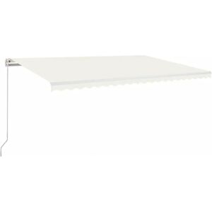 vidaXL Manual Retractable Awning 500x300 cm Cream - Awning vidaXL Manual Retractable Awning 500x300 cm Cream - Awning