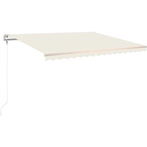 vidaXL Automatisch Einziehbare Markise - 400x350 cm, Creme, Aluminiumrahmen vidaXL Automatisch Einziehbare Markise - 400x350 cm, Creme, Aluminiumrahmen