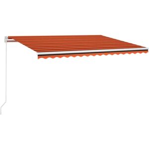Abrisoleil rétractable VIDAXL 450x350cm - Orange Marron UV Résistant - Publicité Abrisoleil rétractable VIDAXL 450x350cm - Orange Marron UV Résistant - Publicité