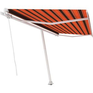 vidaXL Freestanding Manual Retractable Awning 400x300 cm Orange/Brown - Awning vidaXL Freestanding Manual Retractable Awning 400x300 cm Orange/Brown - Awning