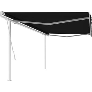 vidaXL Manuell utfallbar markise med stolper 5x3 m - Markise vidaXL Manuell utfallbar markise med stolper 5x3 m - Markise