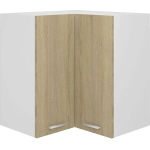 vidaXL Corner Wall Cabinet Sonoma Oak - Kitchen Furniture vidaXL Corner Wall Cabinet Sonoma Oak - Kitchen Furniture
