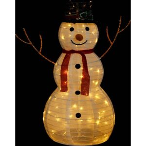 vidaXL Christmas Snowman LED Fabric 90cm - Decorative Holiday Figure vidaXL Christmas Snowman LED Fabric 90cm - Decorative Holiday Figure