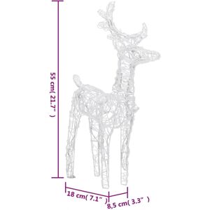 Decoración Navideña de Reno y Trineo de Acrílico Brillante - Decoración Navideña Decoración Navideña de Reno y Trineo de Acrílico Brillante - Decoración Navideña