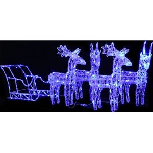 vidaXL Rendieren & Slee kerstdecoratie - 280x28x55cm vidaXL Rendieren & Slee kerstdecoratie - 280x28x55cm