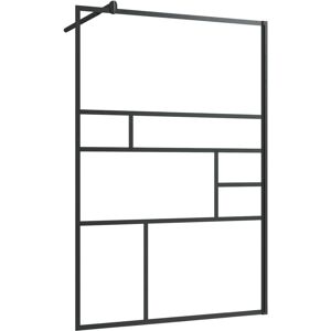 vidaXL Black Walk-in Shower Wall with Clear ESG Glass - Shower Type vidaXL Black Walk-in Shower Wall with Clear ESG Glass - Shower Type