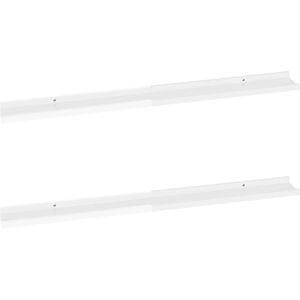 vidaXL 2x Wandplanken Hoogglans Wit 100x9x3 cm - Wandplanken vidaXL 2x Wandplanken Hoogglans Wit 100x9x3 cm - Wandplanken