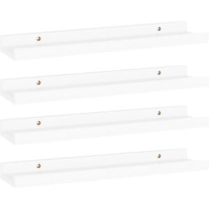 vidaXL Wandregale 4 Stück Weiß 40x9x3 cm - Shelf vidaXL Wandregale 4 Stück Weiß 40x9x3 cm - Shelf