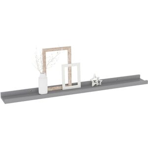 vidaXL 4 Wall Shelves Grey - Wall Shelves vidaXL 4 Wall Shelves Grey - Wall Shelves