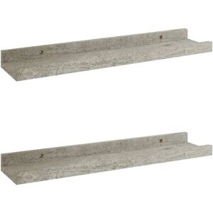 vidaXL 2x Wandregale Beton Grau 40x9x3 cm - Wandregale vidaXL 2x Wandregale Beton Grau 40x9x3 cm - Wandregale