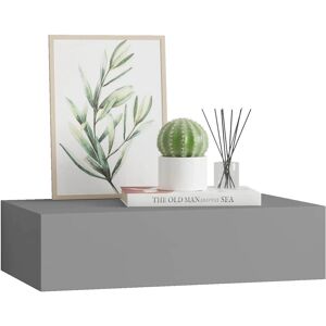 vidaXL Étagère Murale avec Tiroir Gris - Étagère Murale avec Tiroir - Publicité vidaXL Étagère Murale avec Tiroir Gris - Étagère Murale avec Tiroir - Publicité