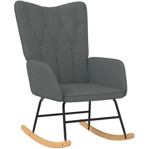 vidaXL Schaukelstuhl Dunkelgrau Stoff - Rocking chair vidaXL Schaukelstuhl Dunkelgrau Stoff - Rocking chair