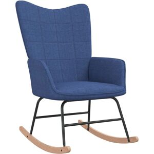 vidaXL 328011 Blaue Stoff Bujany Stuhl - Schaukelstuhl vidaXL 328011 Blaue Stoff Bujany Stuhl - Schaukelstuhl