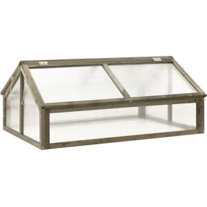 vidaXL Firwood Greenhouse Grey 114x80x50 cm - Garden Planter vidaXL Firwood Greenhouse Grey 114x80x50 cm - Garden Planter