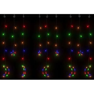 vidaXL Star and Moon Fairy Lights Remote Control Colourful Curtain Light Set - Fairy Lights vidaXL Star and Moon Fairy Lights Remote Control Colourful Curtain Light Set - Fairy Lights
