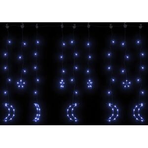 vidaXL Star and Moon Fairy Lights Remote Control 345 LED Blue Curtain Light - Fairy Lights vidaXL Star and Moon Fairy Lights Remote Control 345 LED Blue Curtain Light - Fairy Lights