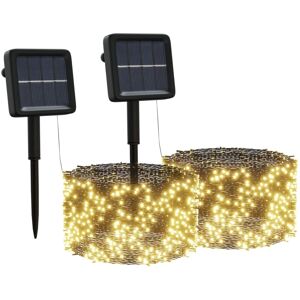 vidaXL 2x Solar Fairy Lights LED Warm White Indoor Outdoor - Fairy Lights vidaXL 2x Solar Fairy Lights LED Warm White Indoor Outdoor - Fairy Lights