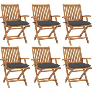 vidaXL Gartensessel - Faltbares Teakholz-Set mit Kissen vidaXL Gartensessel - Faltbares Teakholz-Set mit Kissen