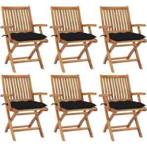 vidaXL Klappbare Gartenstühle mit Kissen - Garteneinrichtung vidaXL Klappbare Gartenstühle mit Kissen - Garteneinrichtung
